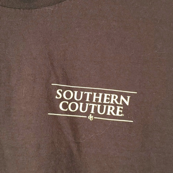 Southern Couture Labrador Retreiver Doodle Dog Fall Pumpkin Print Brown Tee Sz M - Picture 10 of 13